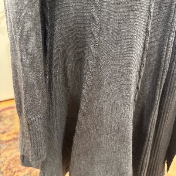 NWT White House Black Market Gray Open Front Long Cardigan - Picture 3 of 8